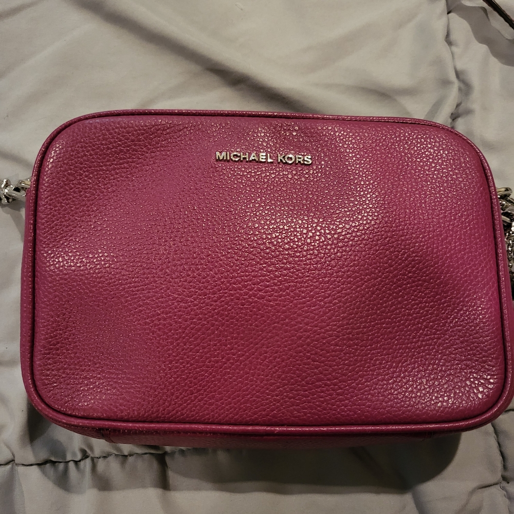 Michael Kors Fuchsia Crossbody Bag with Tassel - Picture 2 of 3